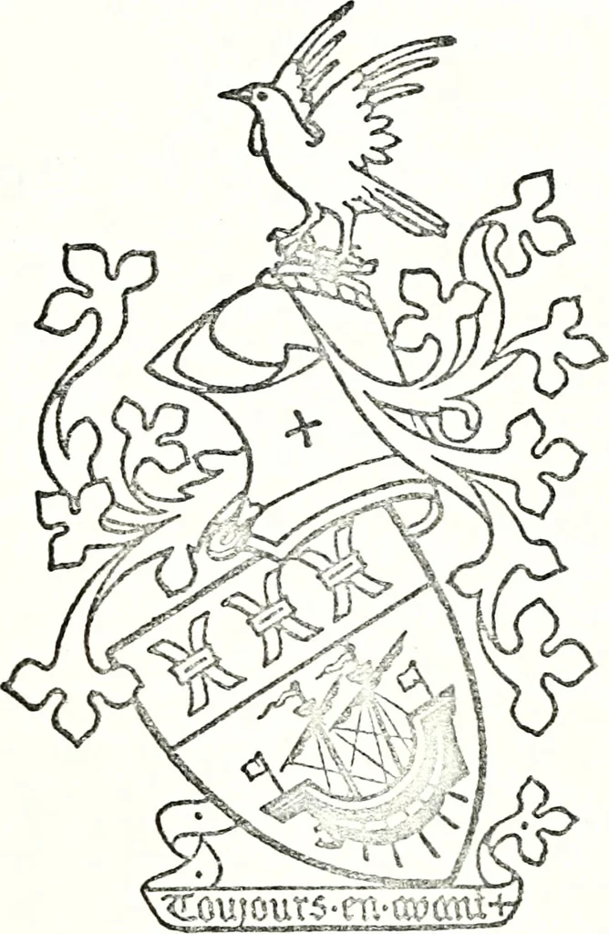 An illustration from Armory and lineages of Canada; comprising pedigrees with historical notes, brief biographies and family registers of prominent men of Canada, including blazons and illustrations of many armorials, and of insignia of knighthood, 1913, leaf 38