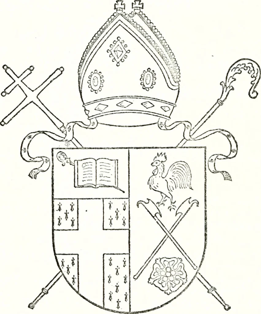 An illustration from Armory and lineages of Canada; comprising pedigrees with historical notes, brief biographies and family registers of prominent men of Canada, including blazons and illustrations of many armorials, and of insignia of knighthood, 1913, leaf 76