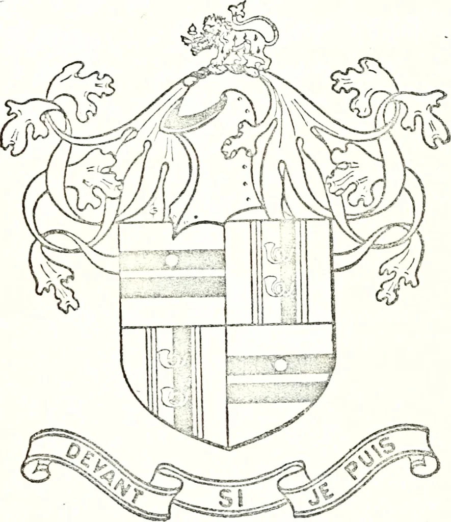 An illustration from Armory and lineages of Canada; comprising pedigrees with historical notes, brief biographies and family registers of prominent men of Canada, including blazons and illustrations of many armorials, and of insignia of knighthood, 1913, leaf 86
