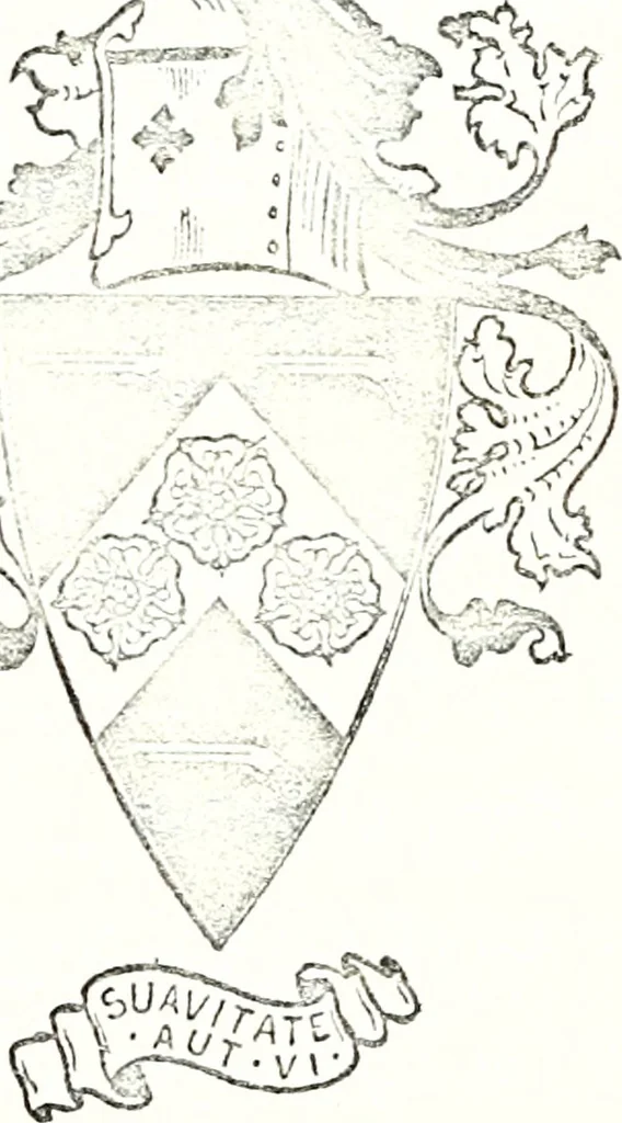 An illustration from Armory and lineages of Canada; comprising pedigrees with historical notes, brief biographies and family registers of prominent men of Canada, including blazons and illustrations of many armorials, and of insignia of knighthood, 1913, leaf 88