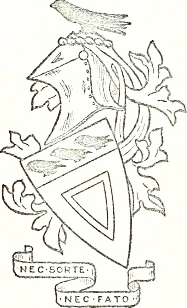 An illustration from Armory and lineages of Canada; comprising pedigrees with historical notes, brief biographies and family registers of prominent men of Canada, including blazons and illustrations of many armorials, and of insignia of knighthood, 1913, leaf 92