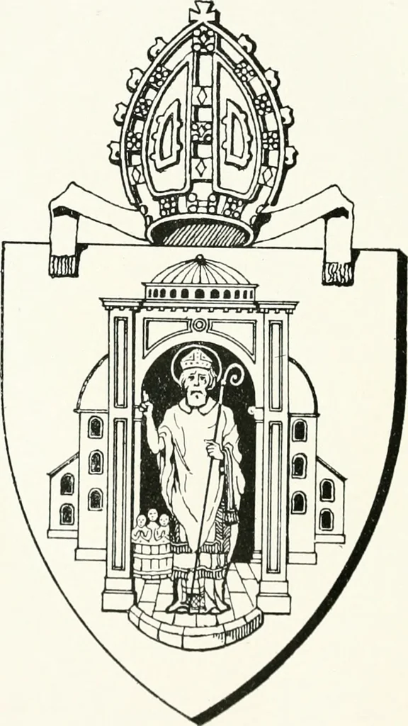 An illustration from The arms of the Scottish bishoprics, 1917, leaf 63