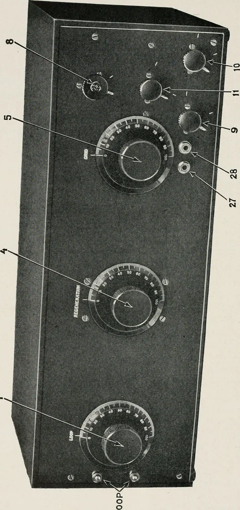 An illustration from The Armstrong super-regenerative circuit, 1922, leaf 23