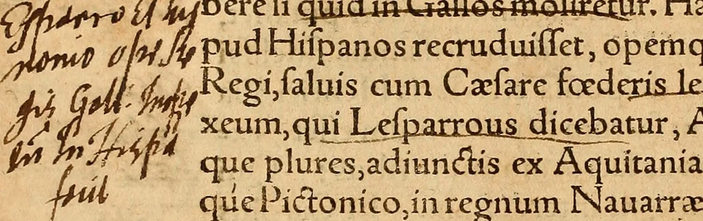 An illustration from Arnoldi Ferroni Burdigalensis, regij consiliarij, : De rebus gestis Gallorum libri IX. Ad Historiam Pavli Aemylii additi, perducta historia usque ad terpora Henrici II, Francorum regis. [Paralipomena Gallicanae historiae ad P. Aemylivm et Ferronvm, adiecta. Per Ioannem Thomam Freigivm], 1569, leaf 167