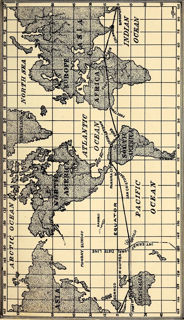 An illustration from Around the world in ten days, 1922, leaf 114