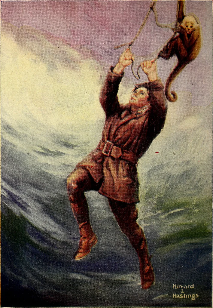 An illustration from Around the world in ten days, 1922, leaf 315