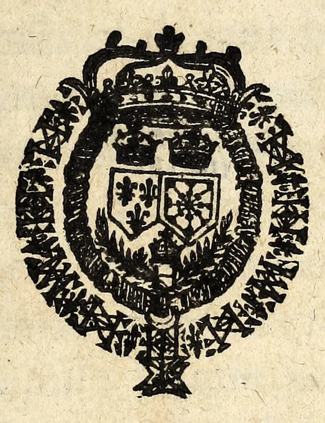 An illustration from Arrest de la cour de Parlement du 2. Ianuier 1615. : touchant la souueraineté du roy au temporel, & contre la pernicieuse doctrine d'attenter aux personnes sacrées des roys : en suite duquel sont les arrests donnés sur le mesme subiect., 1615, leaf 5