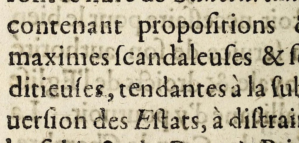 An illustration from Arrest de la Cour de Parlement : prononcé contre les PP. du College de Clermont, le 17. Mars 1626., 1626, leaf 20