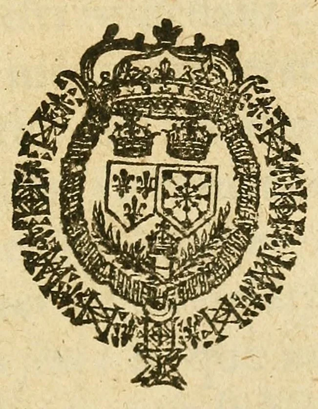 An illustration from Arrest de la Cour de Parlement du 2. Ianuier 1615. Tovchant la sovveraineté du roy au temporel, .. . : en svite dvqvel sont les arrests donnés svr le mesme subiect, 1615, leaf 1