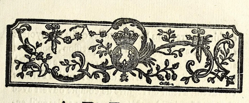 An illustration from Arrest du Conseil d'État du roi, qui ordonne que les marchands & négocians qui voudront envoyer des toiles au blanc, à l'impression ou au réapprêt seront tenus de fixer les délais pendant lesquels ils entendent faire rentrer lesdites toiles à Paris : du 19 août 1784 : extrait des registres du Conseil d'État, 1784, leaf 1