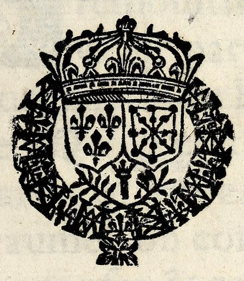 An illustration from [Arrests de la Covr des monnoyes], 1647, leaf 1