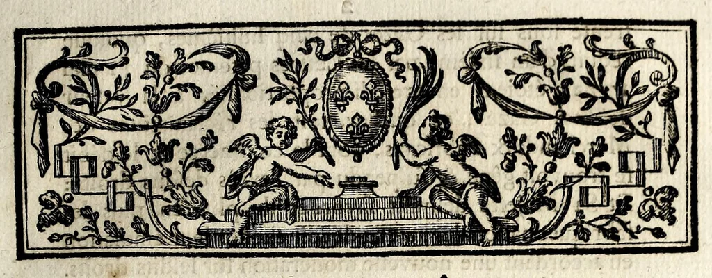 An illustration from Arrêt du Conseil d'État du roi, qui accorde une modération des droits d'entrée à Paris sur les gazes : du 8 juillet 1781 : extrait des registres du Conseil d'État, 1781, leaf 1
