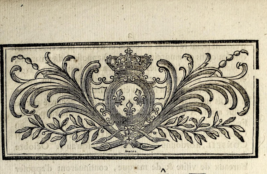 An illustration from Arrêt du Conseil d'État du roi, qui proroge jusqu'au 1er. octobre prochain le délai accordé par l'arrêt du 19 mars 1781, pour l'application d'une marque de grâce aux étoffes qui, lors de la publication dudit arrêt, n'étoient point revêtues des marques prescrites : du 12 juillet 1781 : extrait des registres du Conseil d'État, 1781, leaf 1
