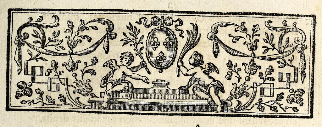 An illustration from Arrêt du Conseil d'État du roi, qui accorde une modération des droits d'entrée à Paris sur les gazes : du 8 juillet 1781 : extrait des registres du Conseil d'État, 1781, leaf 1