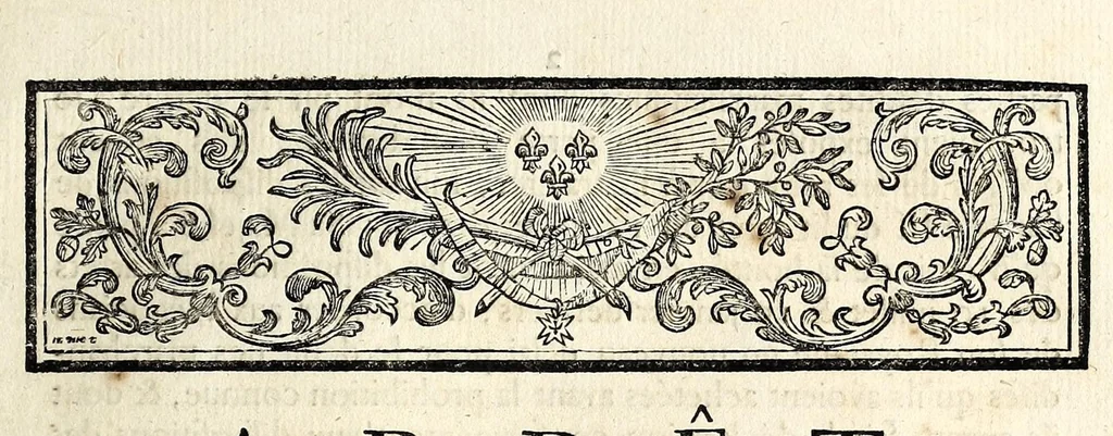An illustration from Arrêt du Conseil d'État du roi, qui proroge jusqu'au 10 février 1787, le délai accordé pour la vente & le débit des mousselines rayées, cadrillées & brochées, des gazes & des linons de fabrique étrangère, dont les propriétaires ont fait leur déclaration : du 14 juillet 1786 : extrait des registres du Conseil d'État, 1786, leaf 1