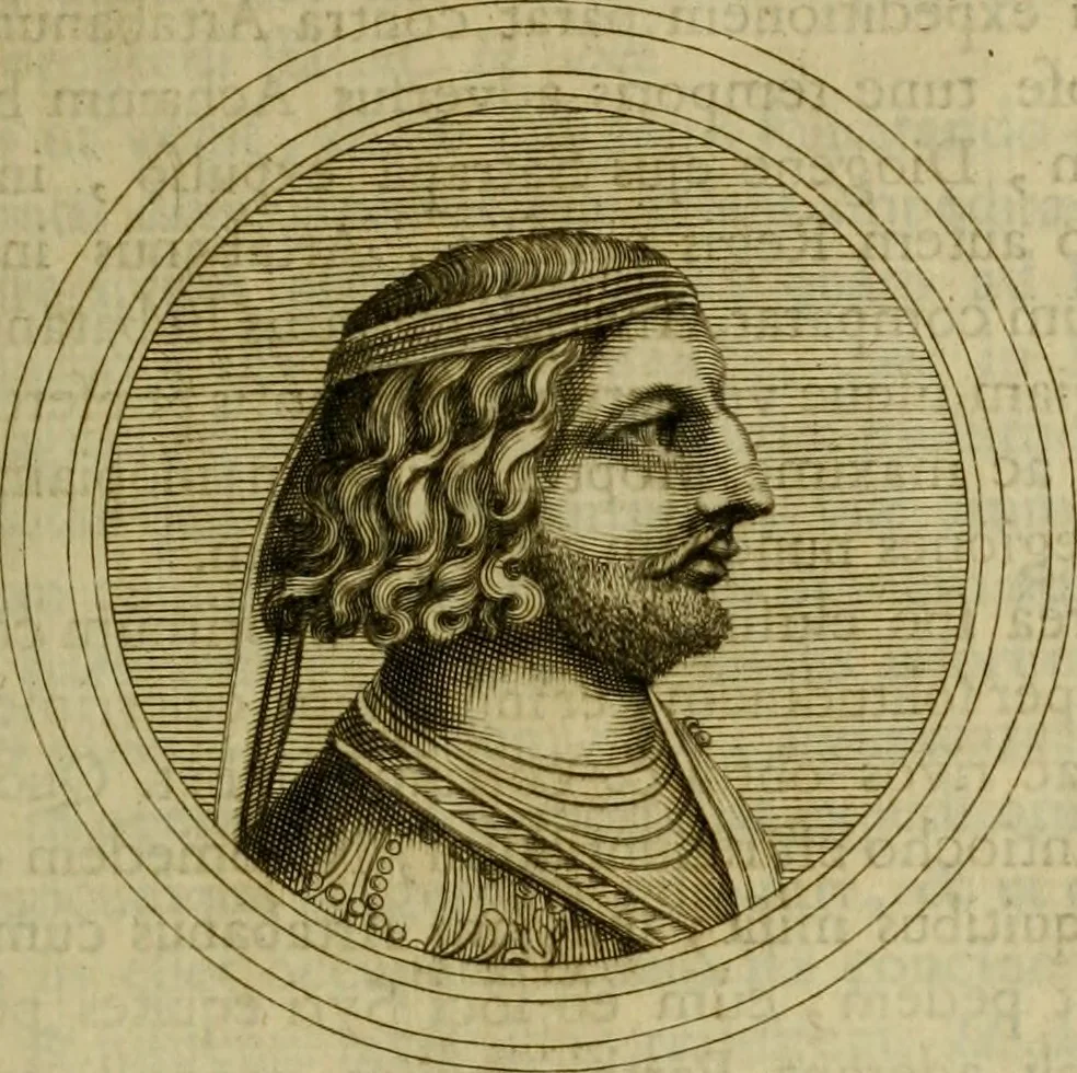 An illustration from Arsacidarum imperium, sive, Regum Parthorum historia : ad fidem numismatum accommodata, 1725, leaf 108