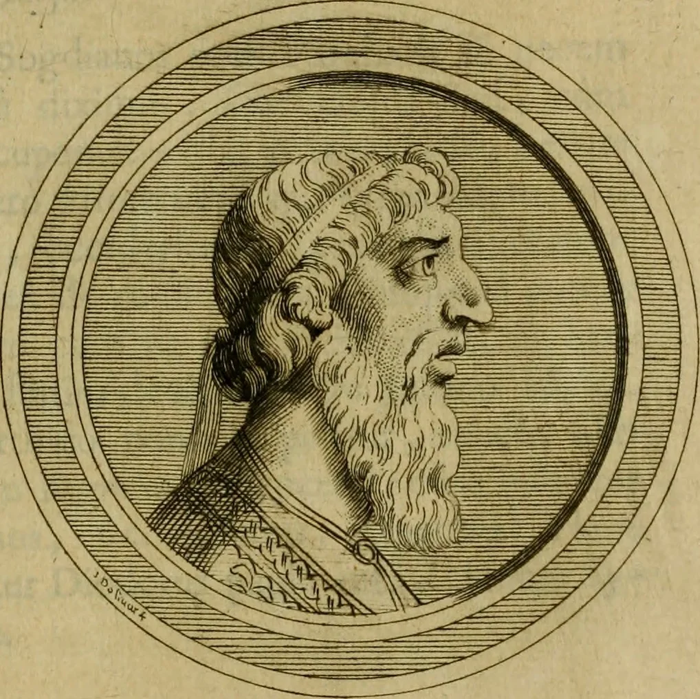 An illustration from Arsacidarum imperium, sive, Regum Parthorum historia : ad fidem numismatum accommodata, 1725, leaf 150