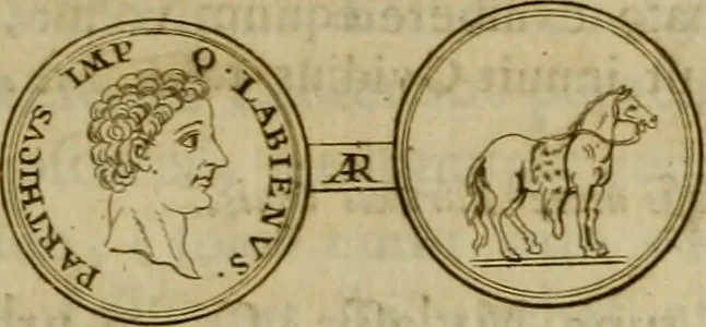 An illustration from Arsacidarum imperium, sive, Regum Parthorum historia : ad fidem numismatum accommodata, 1725, leaf 224