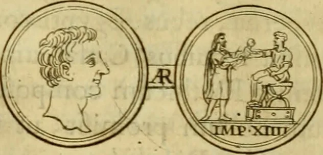 An illustration from Arsacidarum imperium, sive, Regum Parthorum historia : ad fidem numismatum accommodata, 1725, leaf 261