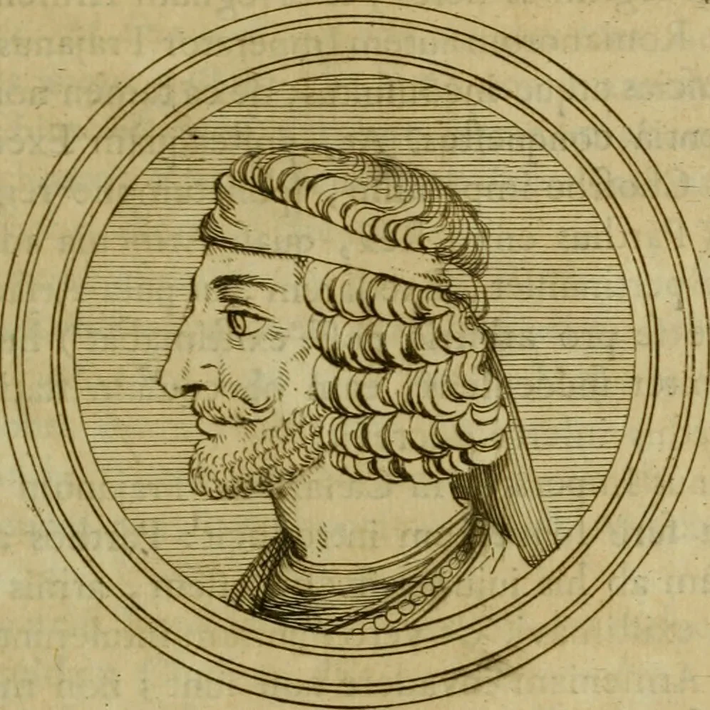 An illustration from Arsacidarum imperium, sive, Regum Parthorum historia : ad fidem numismatum accommodata, 1725, leaf 396