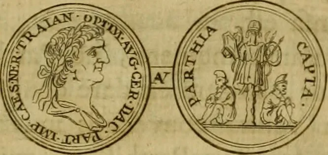 An illustration from Arsacidarum imperium, sive, Regum Parthorum historia : ad fidem numismatum accommodata, 1725, leaf 406