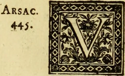 An illustration from Arsacidarum imperium, sive, Regum Parthorum historia : ad fidem numismatum accommodata, 1725, leaf 441