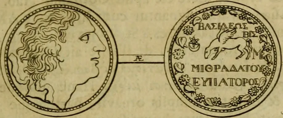 An illustration from Arsacidarum imperium, sive, Regum Parthorum historia : ad fidem numismatum accommodata, 1725, leaf 202