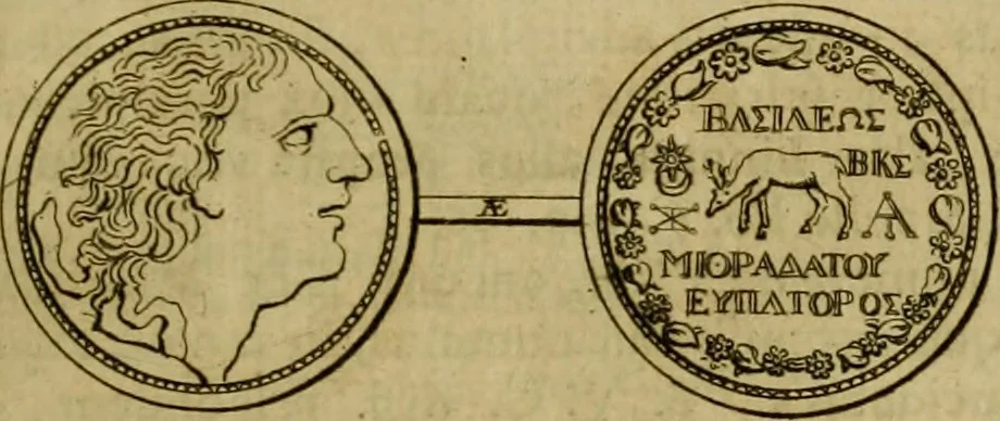 An illustration from Arsacidarum imperium, sive, Regum Parthorum historia : ad fidem numismatum accommodata, 1725, leaf 204