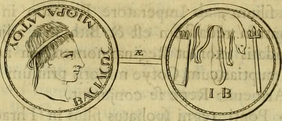 An illustration from Arsacidarum imperium, sive, Regum Parthorum historia : ad fidem numismatum accommodata, 1725, leaf 241