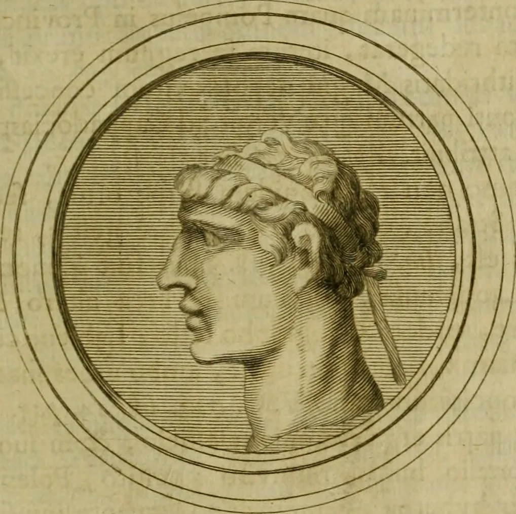 An illustration from Arsacidarum imperium, sive, Regum Parthorum historia : ad fidem numismatum accommodata, 1725, leaf 244