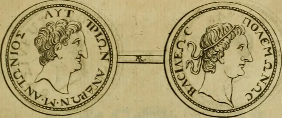 An illustration from Arsacidarum imperium, sive, Regum Parthorum historia : ad fidem numismatum accommodata, 1725, leaf 250