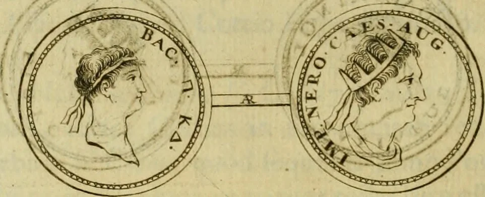 An illustration from Arsacidarum imperium, sive, Regum Parthorum historia : ad fidem numismatum accommodata, 1725, leaf 265
