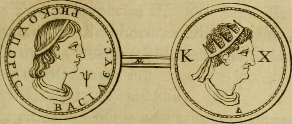 An illustration from Arsacidarum imperium, sive, Regum Parthorum historia : ad fidem numismatum accommodata, 1725, leaf 310