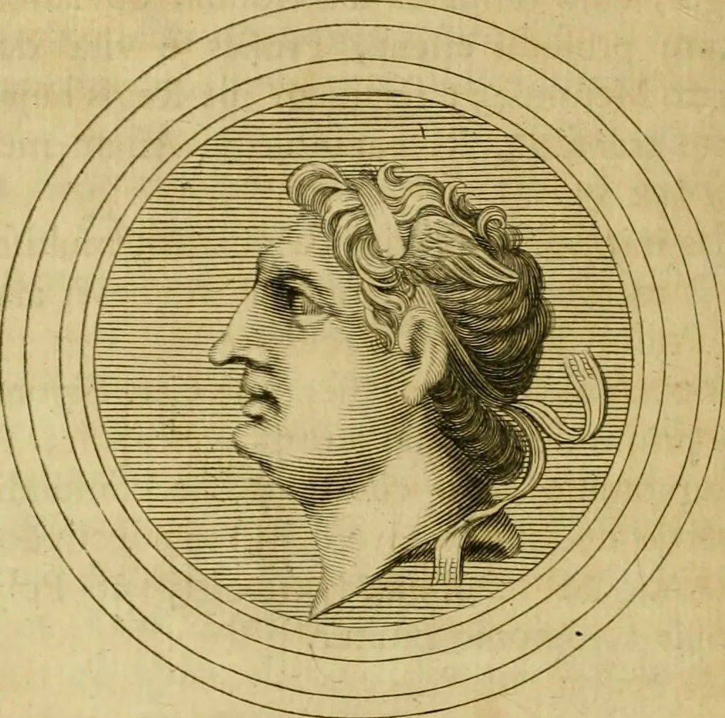 An illustration from Arsacidarum imperium, sive, Regum Parthorum historia : ad fidem numismatum accommodata, 1725, leaf 343