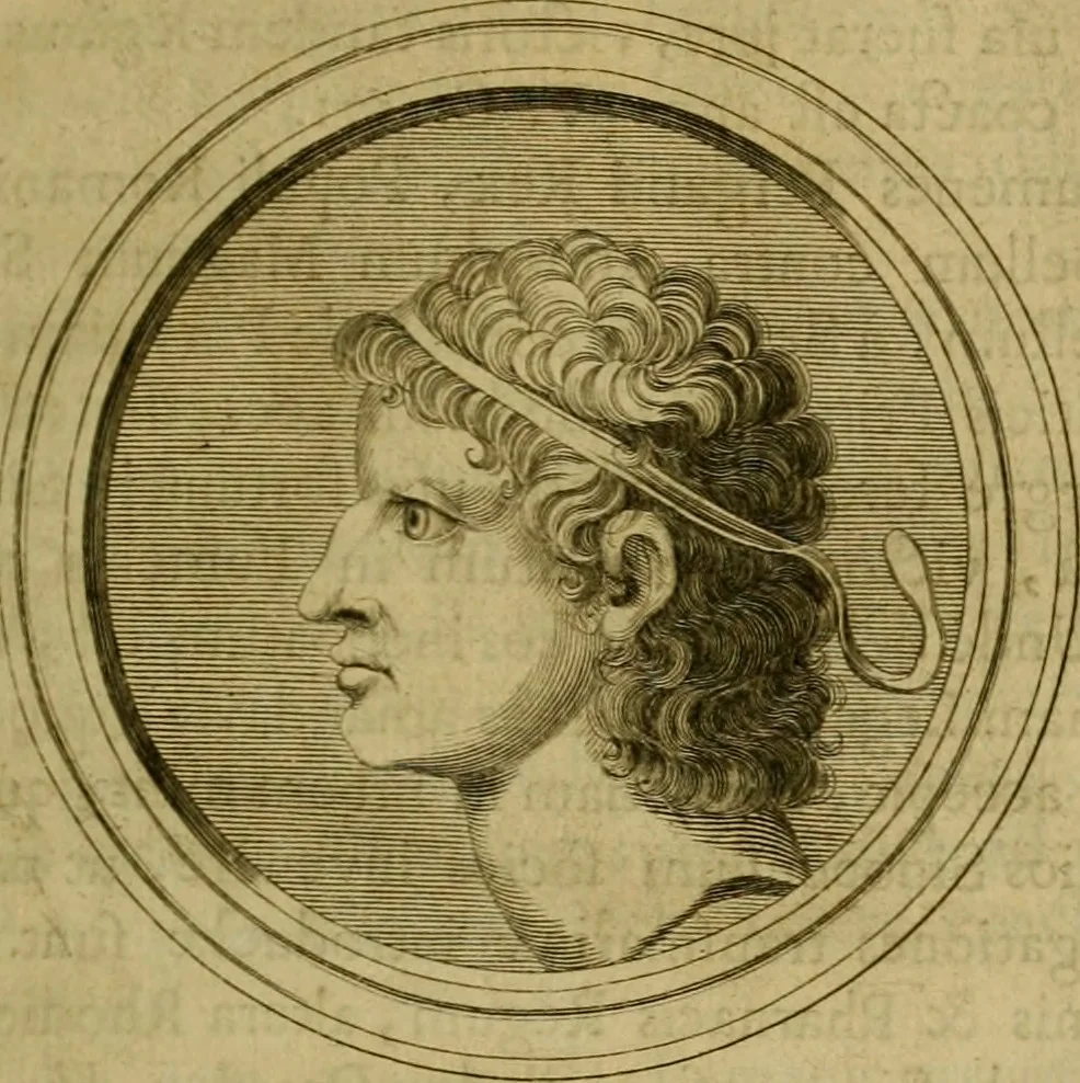 An illustration from Arsacidarum imperium, sive, Regum Parthorum historia : ad fidem numismatum accommodata, 1725, leaf 64
