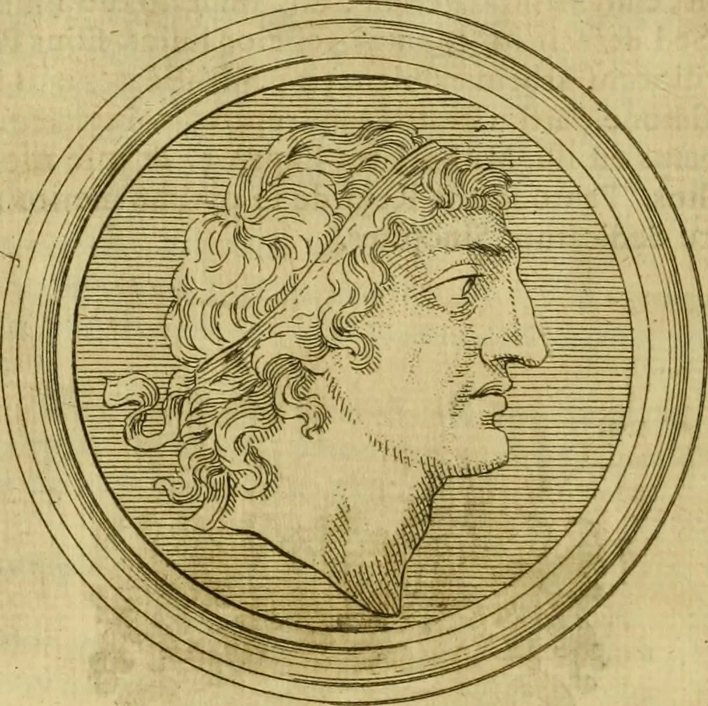 An illustration from Arsacidarum imperium, sive, Regum Parthorum historia : ad fidem numismatum accommodata, 1725, leaf 85