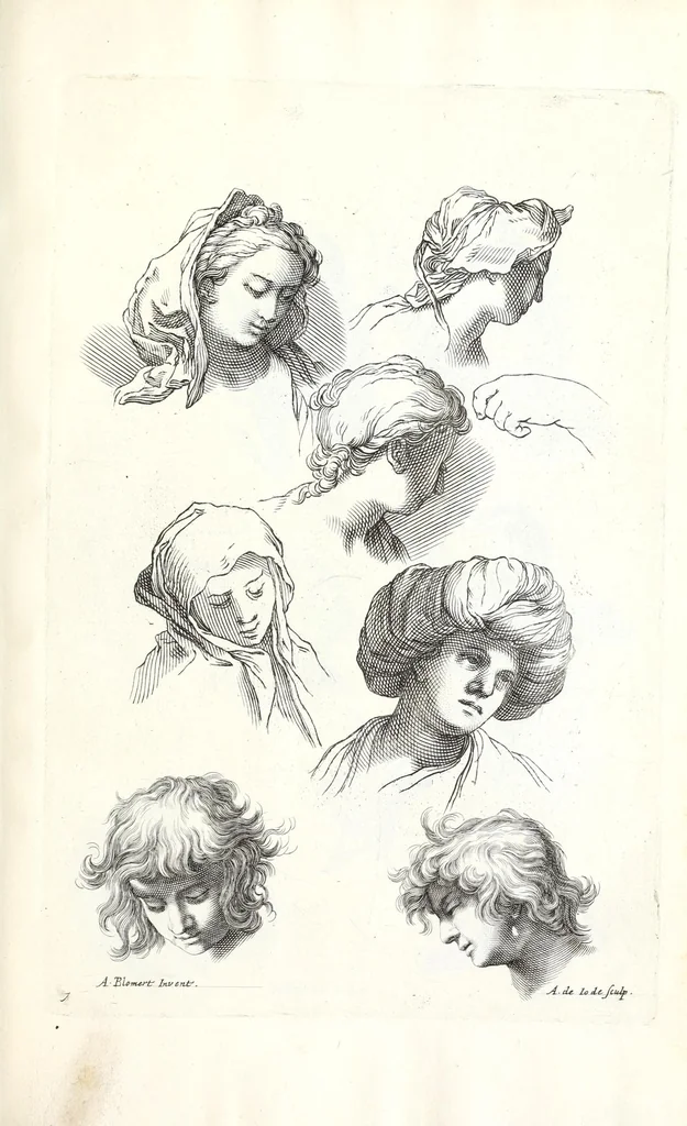 An illustration from Ars pictoria: or An academy treating of drawing, painting, limning, etching. To which are added XXXI. copper plates, expressing the choicest, nearest, and most exact grounds and rules of symmetry. Collected out of the most eminent Italian, German, and Netherland authors. By Alexander Browne, practitioner in the art of limning, 1675, leaf 185