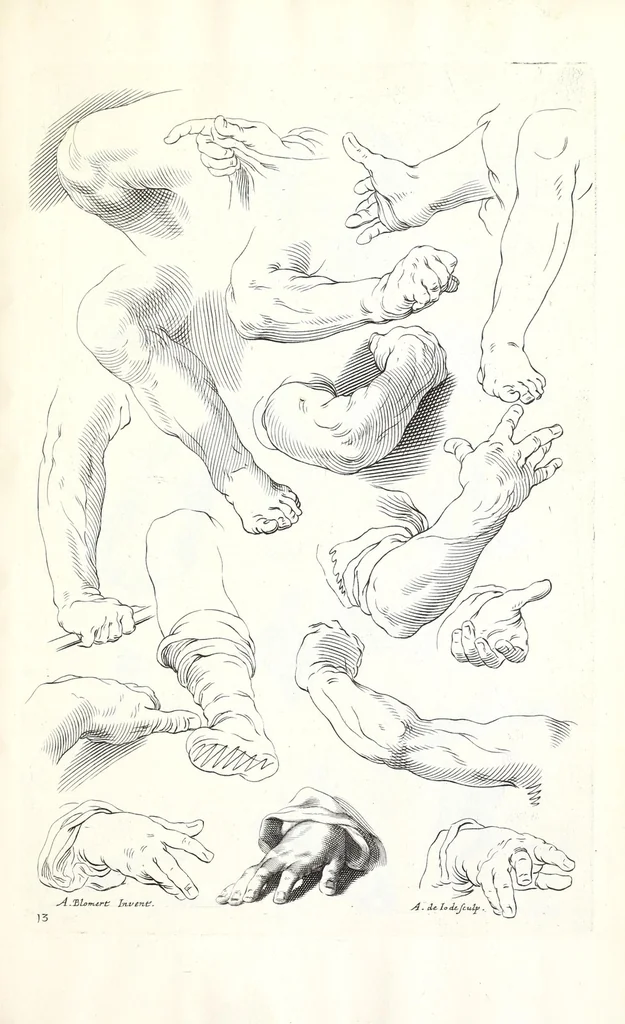 An illustration from Ars pictoria: or An academy treating of drawing, painting, limning, etching. To which are added XXXI. copper plates, expressing the choicest, nearest, and most exact grounds and rules of symmetry. Collected out of the most eminent Italian, German, and Netherland authors. By Alexander Browne, practitioner in the art of limning, 1675, leaf 197