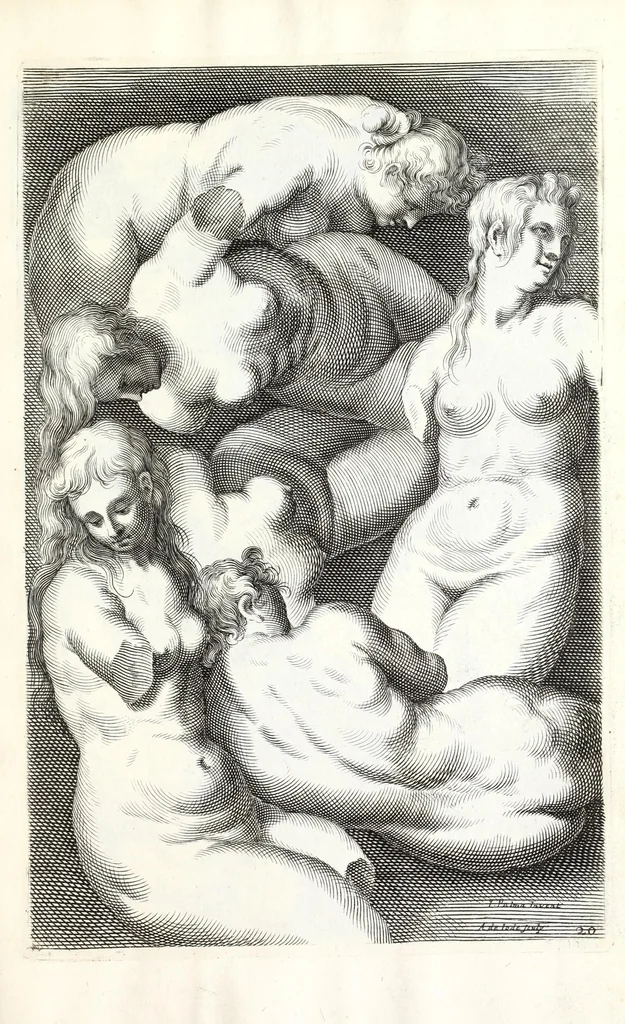 An illustration from Ars pictoria: or An academy treating of drawing, painting, limning, etching. To which are added XXXI. copper plates, expressing the choicest, nearest, and most exact grounds and rules of symmetry. Collected out of the most eminent Italian, German, and Netherland authors. By Alexander Browne, practitioner in the art of limning, 1675, leaf 211