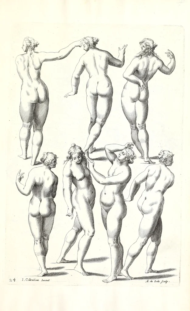 An illustration from Ars pictoria: or An academy treating of drawing, painting, limning, etching. To which are added XXXI. copper plates, expressing the choicest, nearest, and most exact grounds and rules of symmetry. Collected out of the most eminent Italian, German, and Netherland authors. By Alexander Browne, practitioner in the art of limning, 1675, leaf 219