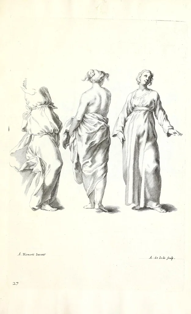 An illustration from Ars pictoria: or An academy treating of drawing, painting, limning, etching. To which are added XXXI. copper plates, expressing the choicest, nearest, and most exact grounds and rules of symmetry. Collected out of the most eminent Italian, German, and Netherland authors. By Alexander Browne, practitioner in the art of limning, 1675, leaf 225