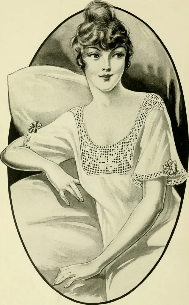 An illustration from Artamo crochet book ... no. 1-, 1916, leaf 21