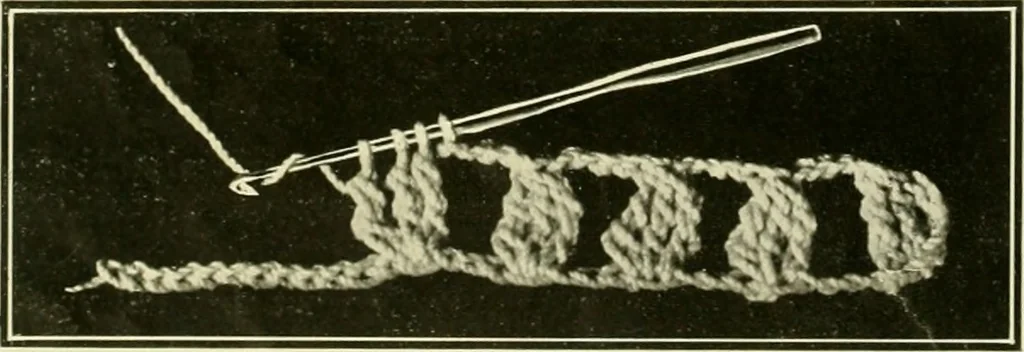 An illustration from Artamo crochet book ... no. 1-, 1916, leaf 3