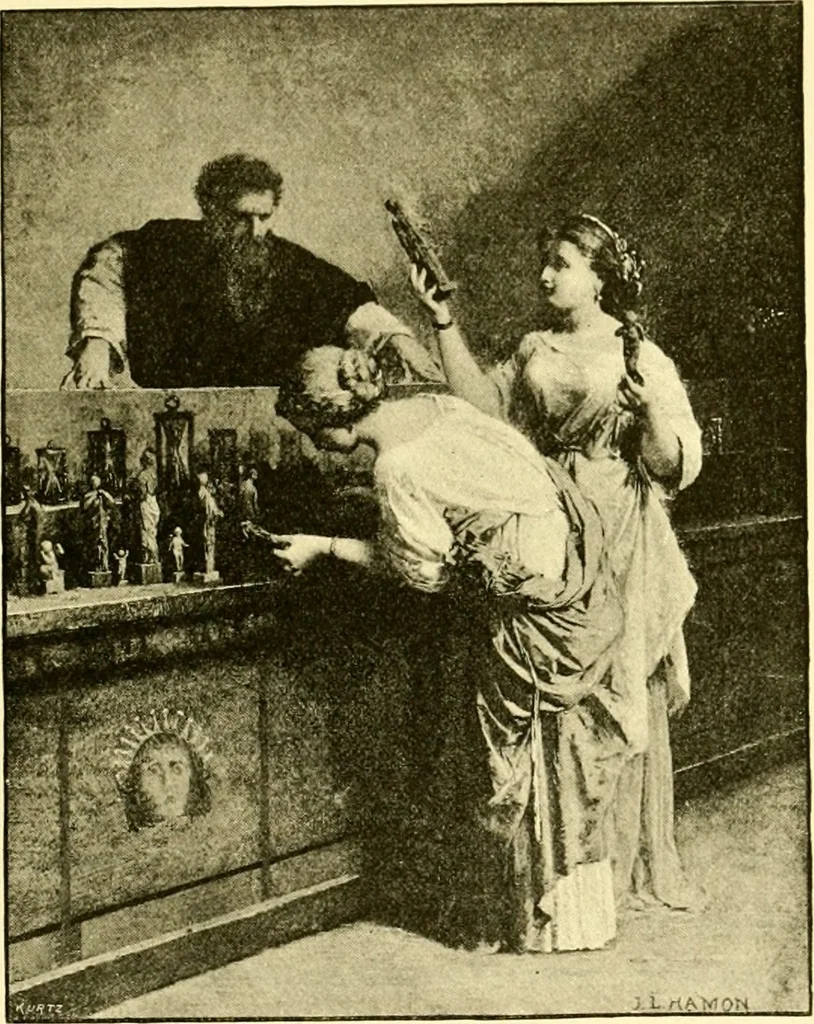 An illustration from Art and artists of our time, 1888, leaf 118