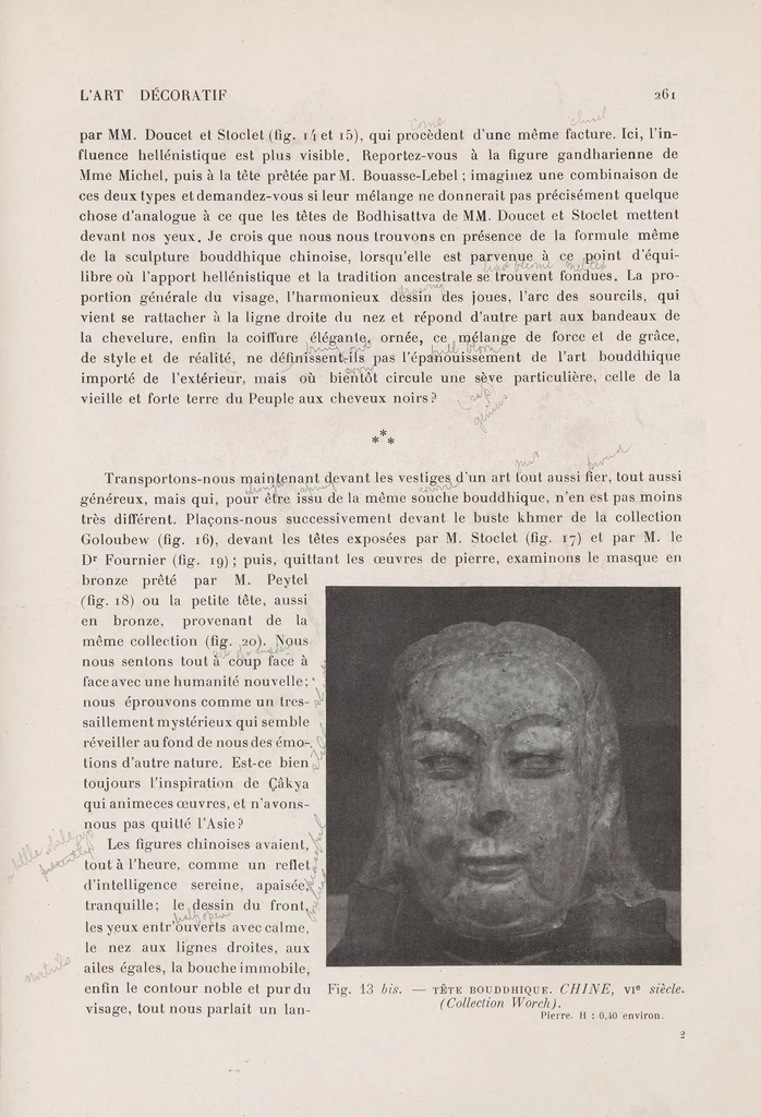 An illustration from L'Art bouddhique au Musée Cernuschi, 1913, leaf 27
