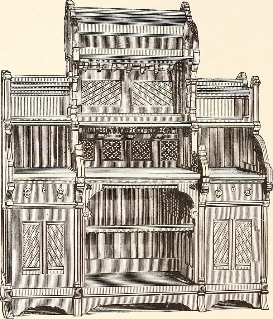 An illustration from Art decoration applied to furniture, 1878, leaf 155