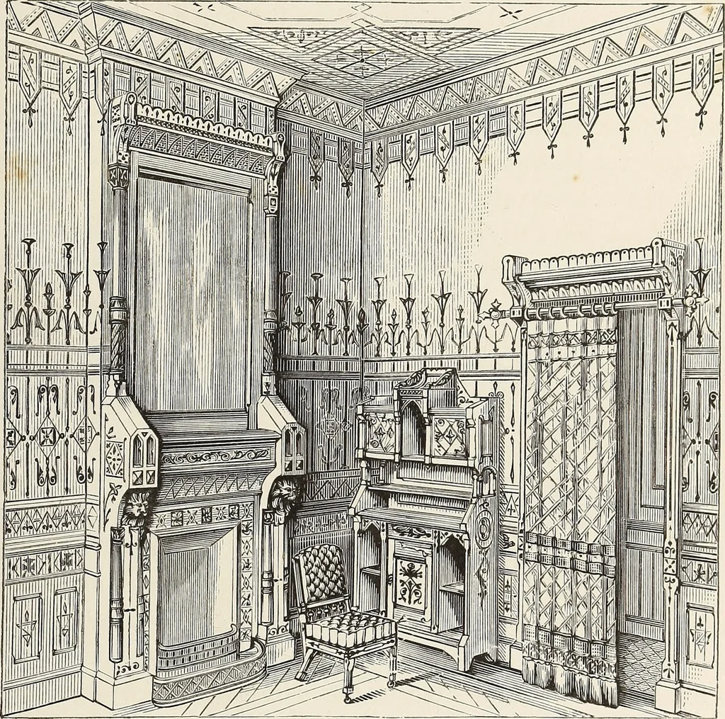 An illustration from Art decoration applied to furniture, 1878, leaf 184