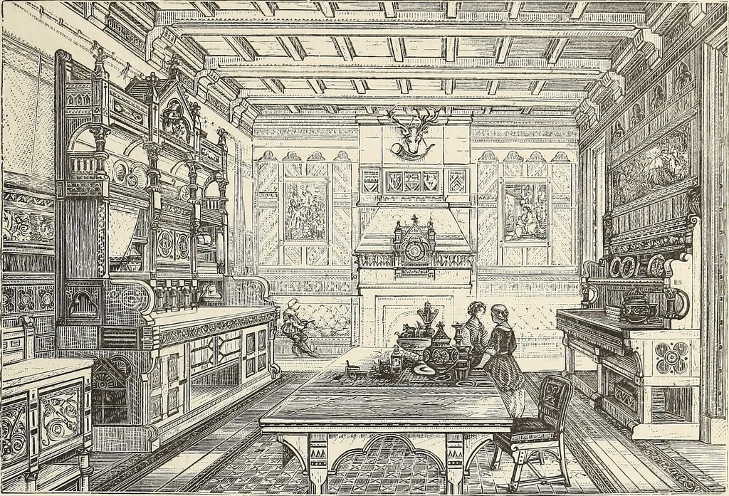 An illustration from Art decoration applied to furniture, 1878, leaf 198