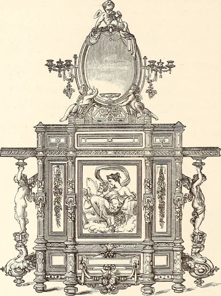 An illustration from Art decoration applied to furniture, 1878, leaf 61