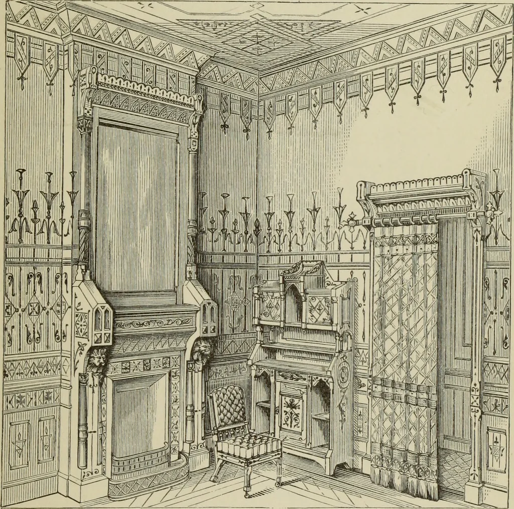 An illustration from Art decoration applied to furniture, 1877, leaf 184